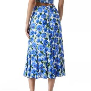 Alice & Olivia Jacqueline Godet Midi Skirt Size 2